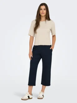 Online ONLPOPTRASH-SUKI Cropped fit Klassiske bukser Dame Bukser
