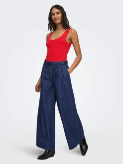 Clearance ONLPOSE Høj talje Wide leg fit Jeans Dame Jeans|Jeans