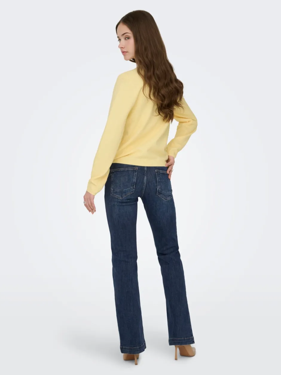 New ONLPOWER Mellemhøj talje Flared fit Jeans Dame Jeans|Jeans