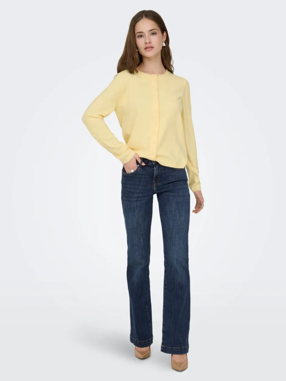 New ONLPOWER Mellemhøj talje Flared fit Jeans Dame Jeans|Jeans