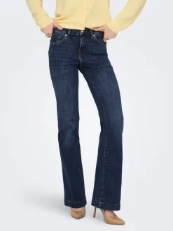 New ONLPOWER Mellemhøj talje Flared fit Jeans Dame Jeans|Jeans