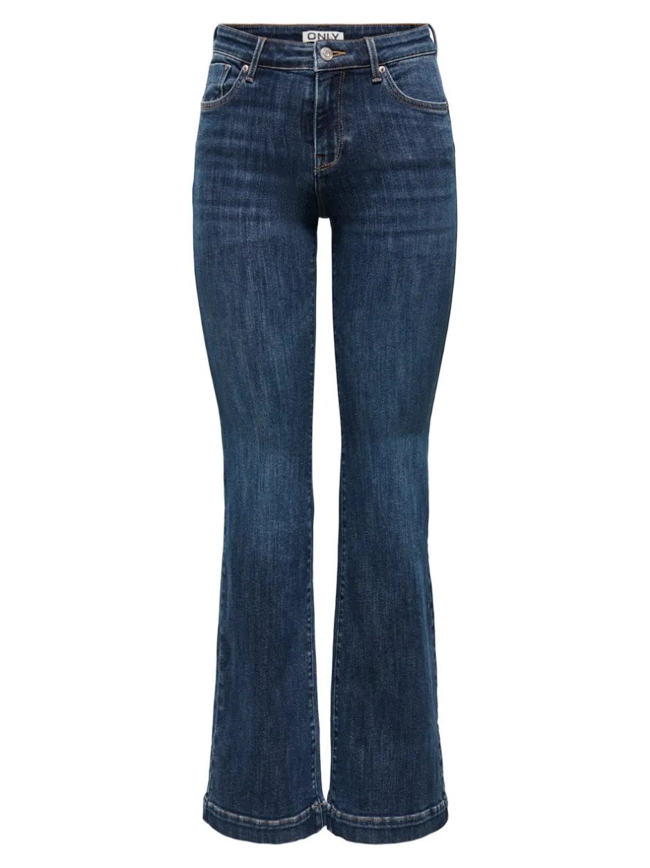 New ONLPOWER Mellemhøj talje Flared fit Jeans Dame Jeans|Jeans