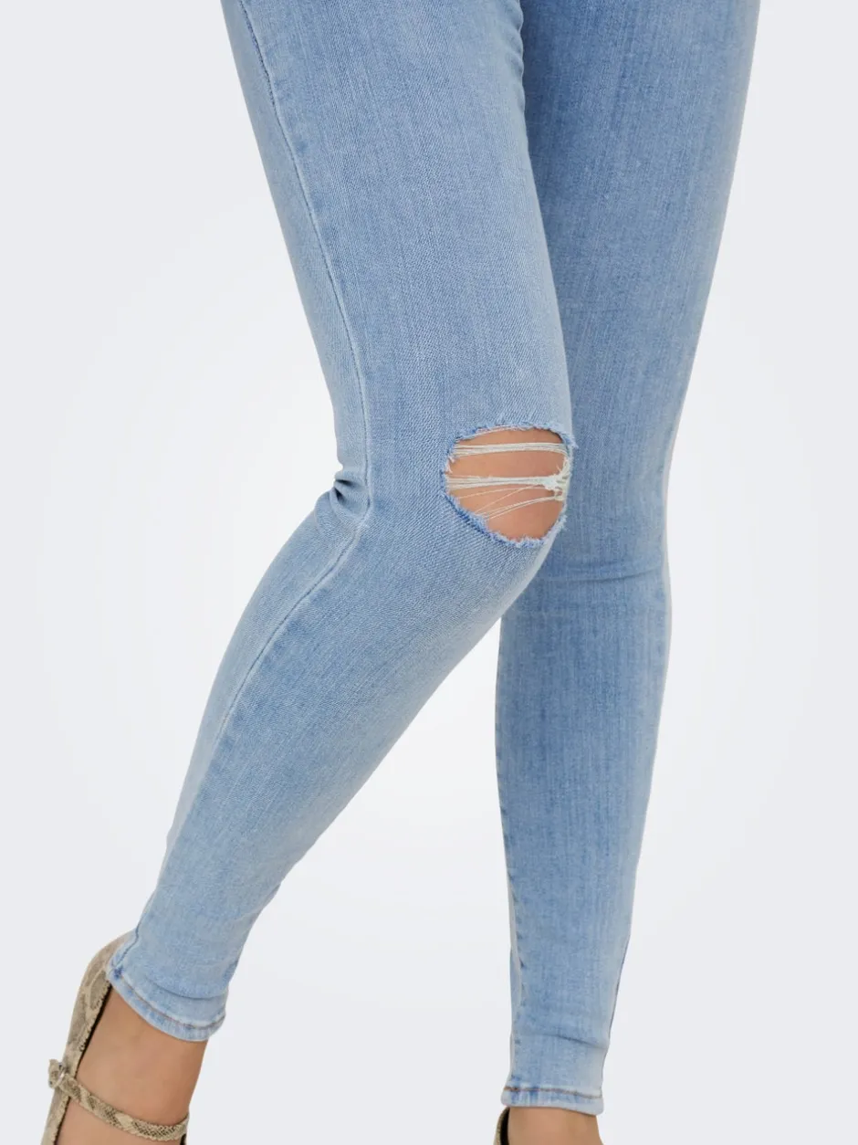 Best ONLPOWER Mellemhøj talje Skinny fit Jeans Dame Jeans|Jeans