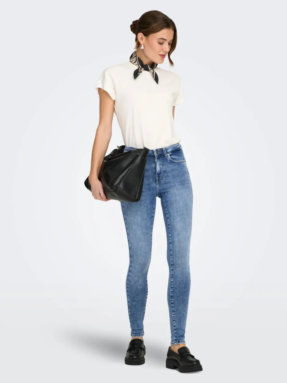 Outlet ONLPOWER Mellemhøj talje Skinny fit Jeans Dame Jeans|Jeans