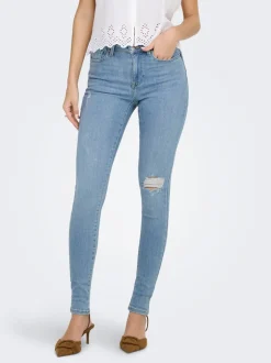 Outlet ONLPOWER Mellemhøj talje Skinny fit Jeans Dame Jeans|Jeans