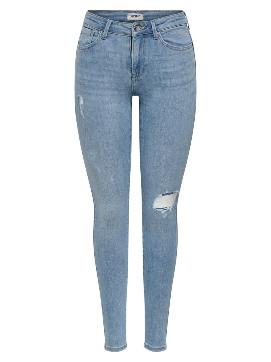 Outlet ONLPOWER Mellemhøj talje Skinny fit Jeans Dame Jeans|Jeans