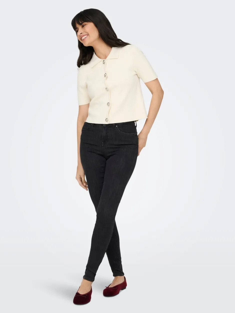 Best ONLPOWER Mellemhøj talje Skinny fit Jeans Dame Jeans|Jeans