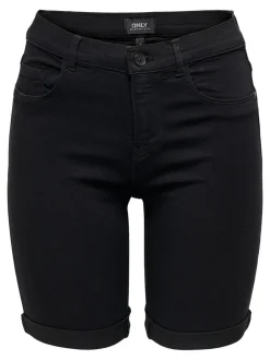 Outlet ONLRAIN Mellemhøj talje Bodycon fit Denim-shorts Dame Shorts|Double Denim