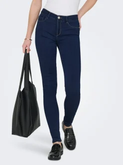 New ONLRAIN Mellemhøj talje Skinny fit Jeans Dame Jeans|Jeans