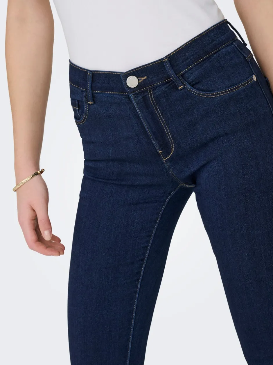 New ONLRAIN Mellemhøj talje Skinny fit Jeans Dame Jeans|Jeans