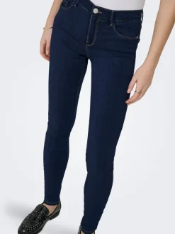 New ONLRAIN Mellemhøj talje Skinny fit Jeans Dame Jeans|Jeans