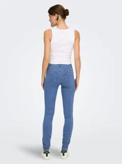 Best ONLRAIN Mellemhøj talje Skinny fit Jeans Dame Jeans|Jeans