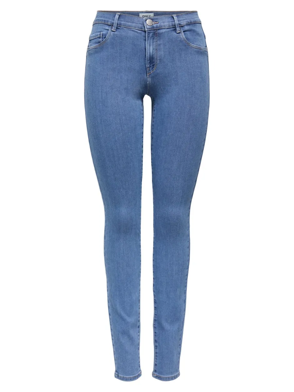 Best ONLRAIN Mellemhøj talje Skinny fit Jeans Dame Jeans|Jeans
