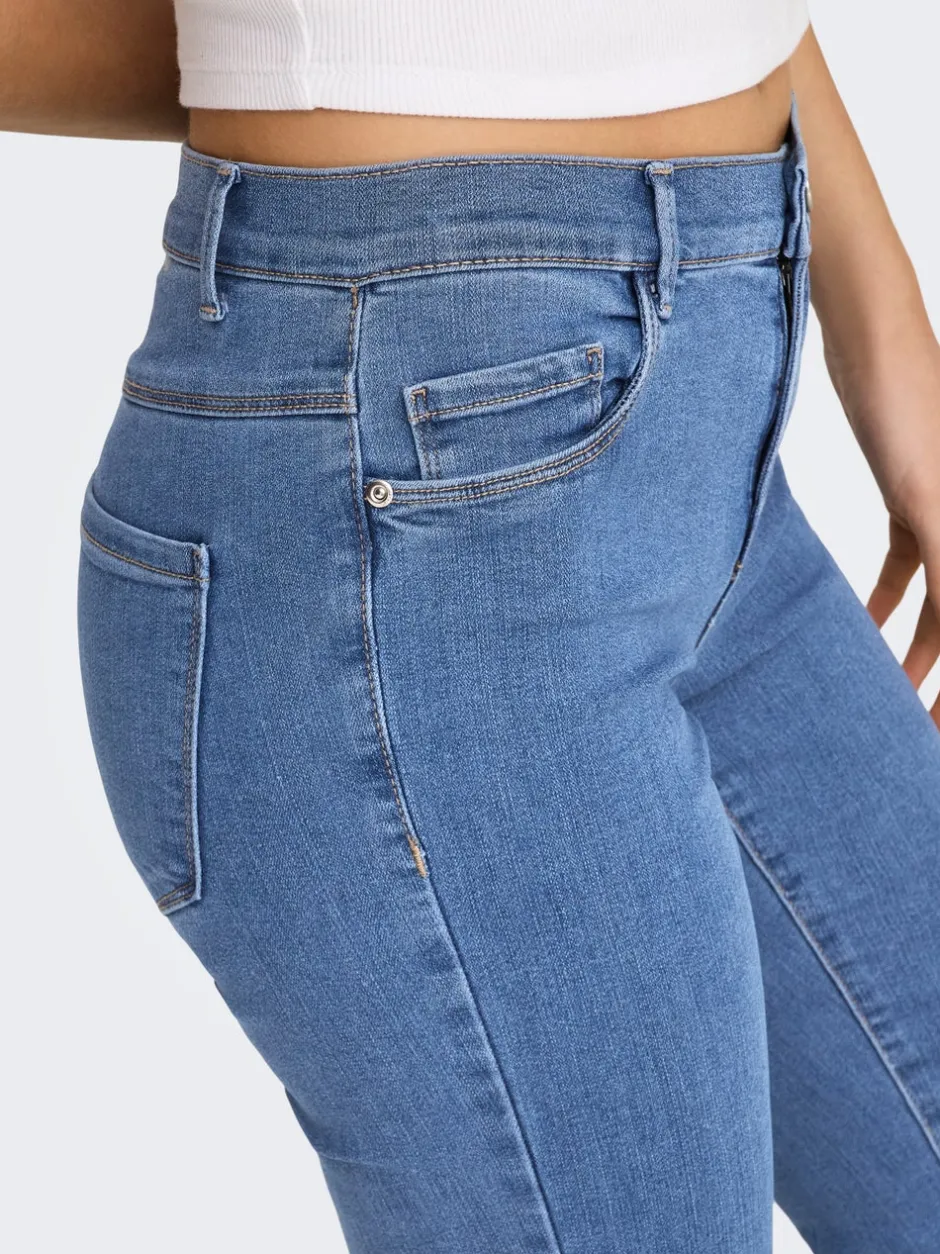Best ONLRAIN Mellemhøj talje Skinny fit Jeans Dame Jeans|Jeans