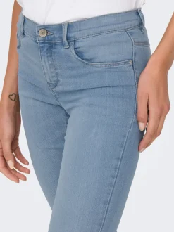Sale ONLRAIN Mellemhøj talje Skinny fit Jeans Dame Jeans|Jeans