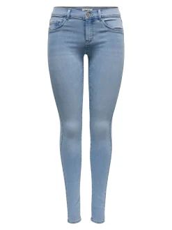 Sale ONLRAIN Mellemhøj talje Skinny fit Jeans Dame Jeans|Jeans