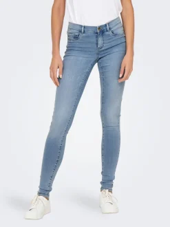 Discount ONLRAIN Mellemhøj talje Skinny fit Jeans Dame Jeans|Jeans