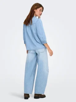 ONLRAYA Denim-skjorte Dame Double Denim|Skjorter