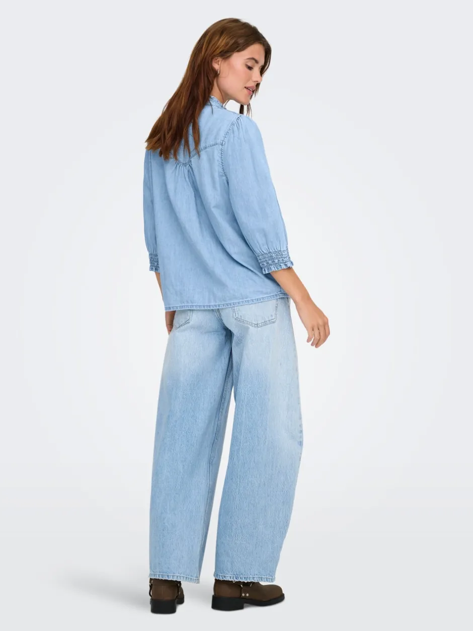 ONLRAYA Denim-skjorte Dame Double Denim|Skjorter