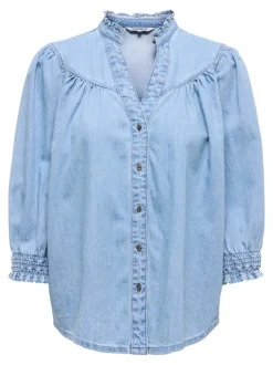 ONLRAYA Denim-skjorte Dame Double Denim|Skjorter