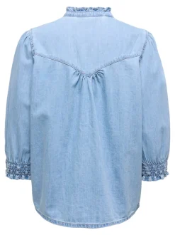 ONLRAYA Denim-skjorte Dame Double Denim|Skjorter