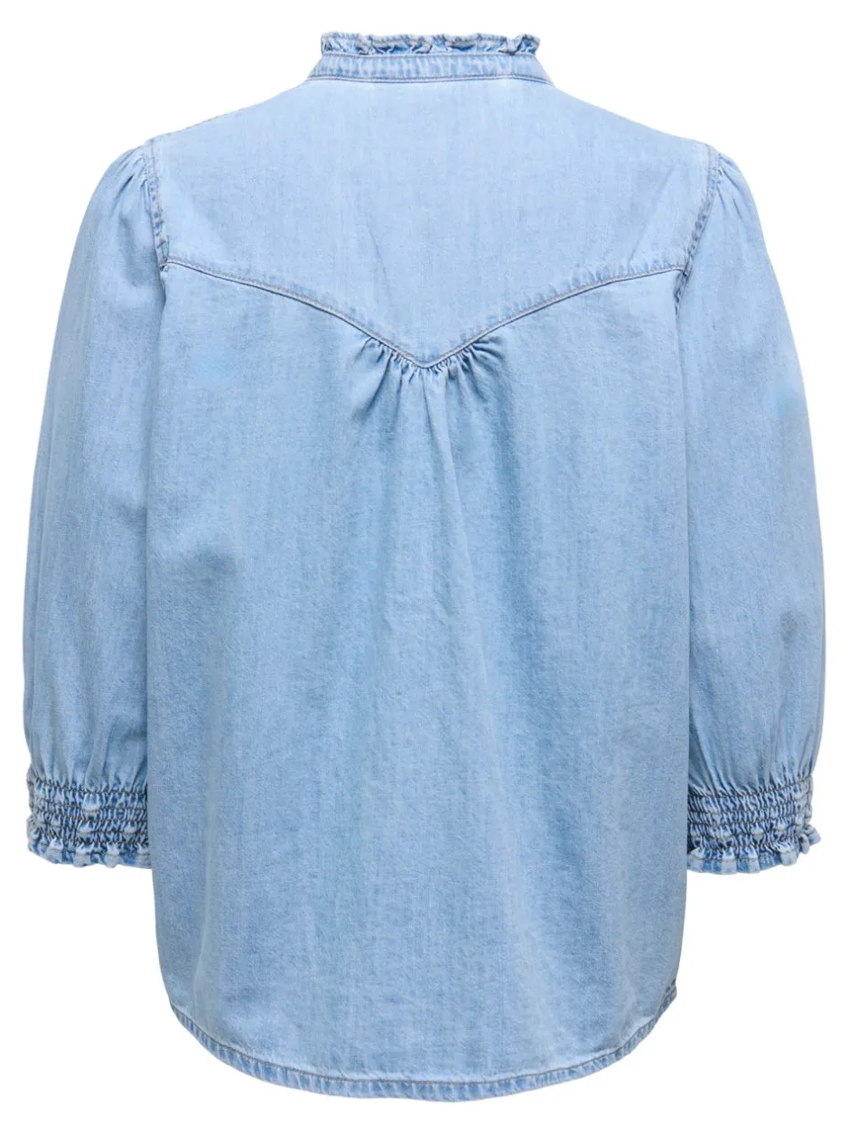ONLRAYA Denim-skjorte Dame Double Denim|Skjorter