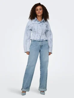 Hot ONLREBECCA Denimjakke Dame Jakker Og Frakker|Double Denim