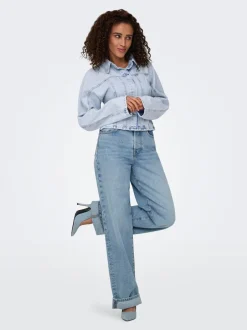 Hot ONLREBECCA Denimjakke Dame Jakker Og Frakker|Double Denim