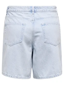 New ONLREBECCA Mellemhøj talje Regular fit Denim-shorts Dame Shorts|Double Denim