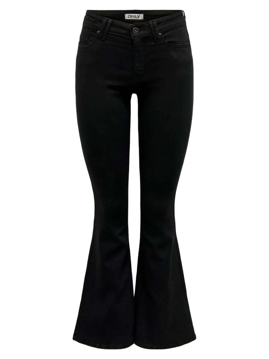 Sale ONLREESE Mellemhøj talje Flared fit Jeans Dame Jeans|Jeans