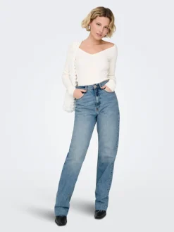 ONLRILEY Høj talje Straight fit Jeans Dame Jeans|Jeans