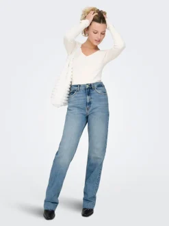 ONLRILEY Høj talje Straight fit Jeans Dame Jeans|Jeans