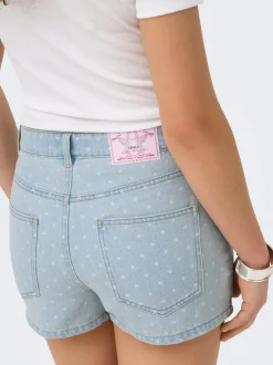 Online ONLROBYN Mellemhøj talje Regular fit Shorts Dame Shorts|Double Denim