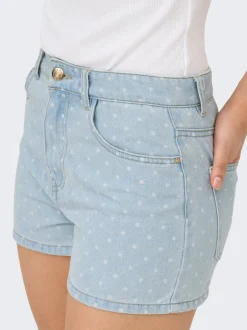 Online ONLROBYN Mellemhøj talje Regular fit Shorts Dame Shorts|Double Denim