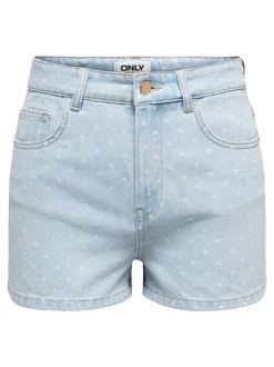 Online ONLROBYN Mellemhøj talje Regular fit Shorts Dame Shorts|Double Denim