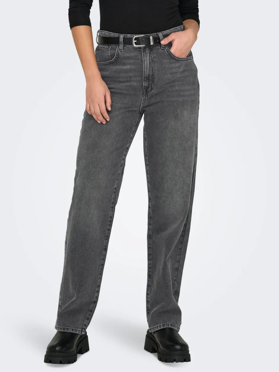 Clearance ONLROBYN Mellemhøj talje Straight fit Jeans Dame Jeans|Jeans