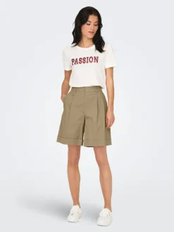 Online ONLROSALIE Høj talje Loose fit Bermuda-shorts Dame Shorts