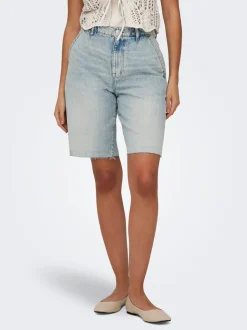 Online ONLRUTH Mellemhøj talje Loose fit Denim-shorts Dame Shorts|Double Denim