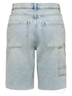 Online ONLRUTH Mellemhøj talje Loose fit Denim-shorts Dame Shorts|Double Denim