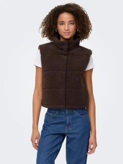 New ONLSANDRA Teddy-vest Dame Jakker Og Frakker