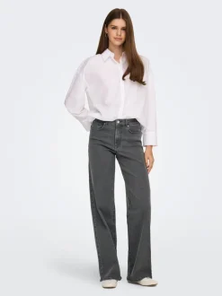 Hot ONLSANNA Høj talje Wide leg fit Jeans Dame Jeans|Jeans