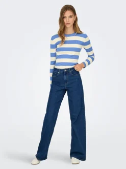 Hot ONLSANNA Høj talje Wide leg fit Jeans Dame Jeans|Jeans