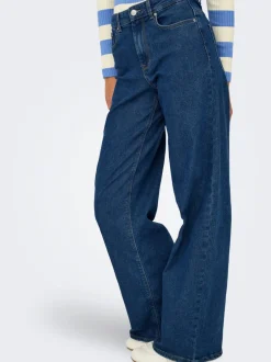Hot ONLSANNA Høj talje Wide leg fit Jeans Dame Jeans|Jeans