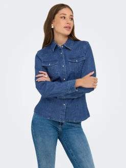 Clearance ONLSASIA Denim-skjorte Dame Skjorter