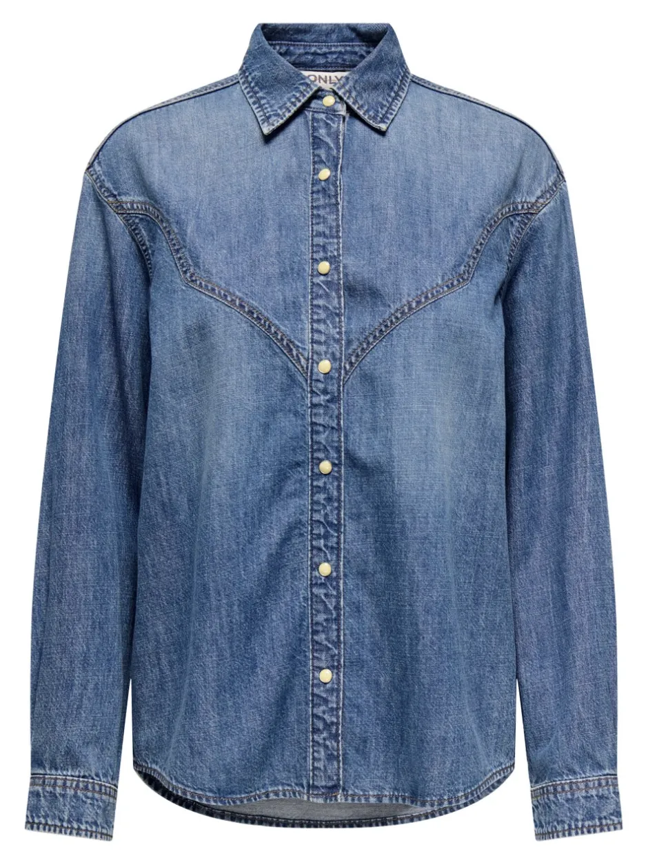New ONLSEVIGNY Denim-skjorte Dame Skjorter