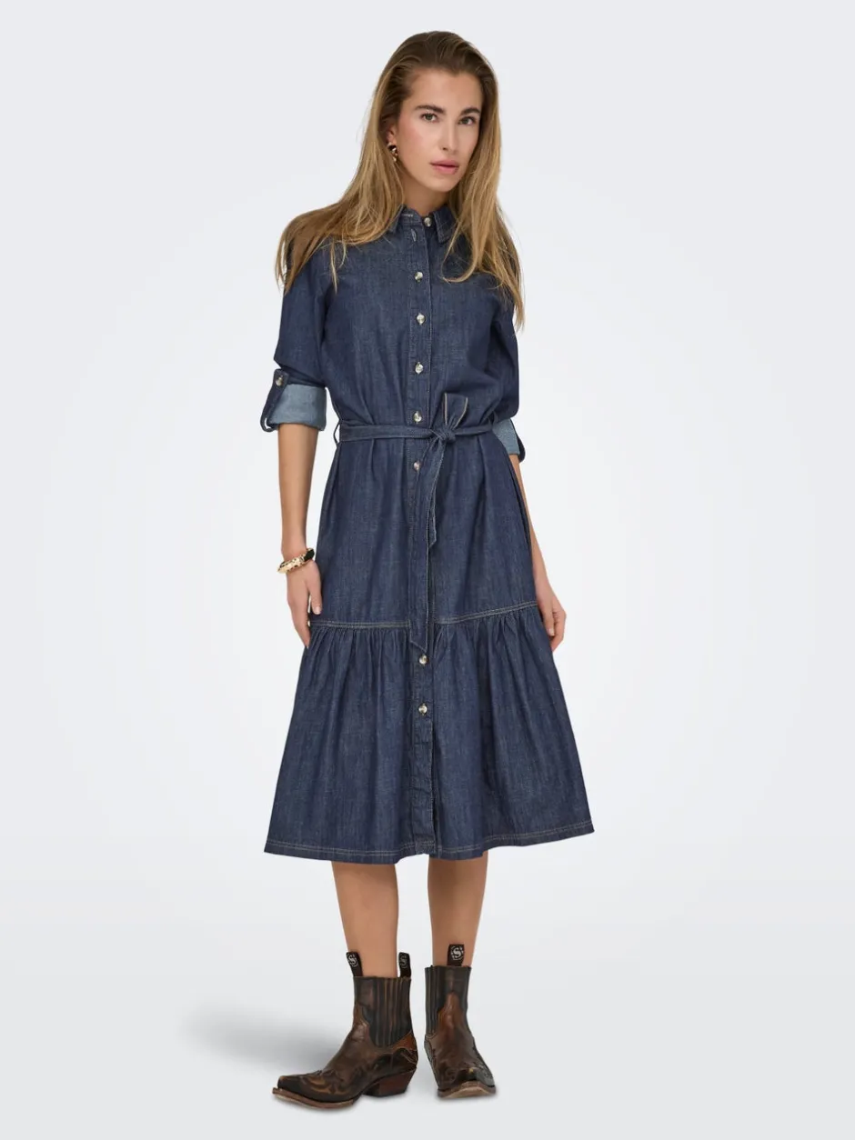 Outlet ONLSEVIGNY Lang kjole Dame Kjoler|Double Denim