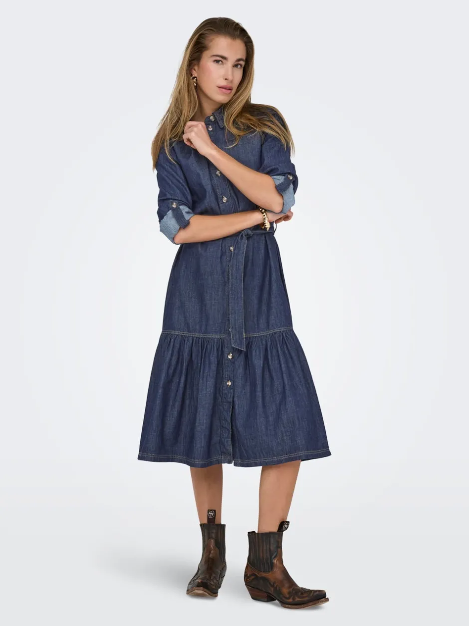 Outlet ONLSEVIGNY Lang kjole Dame Kjoler|Double Denim