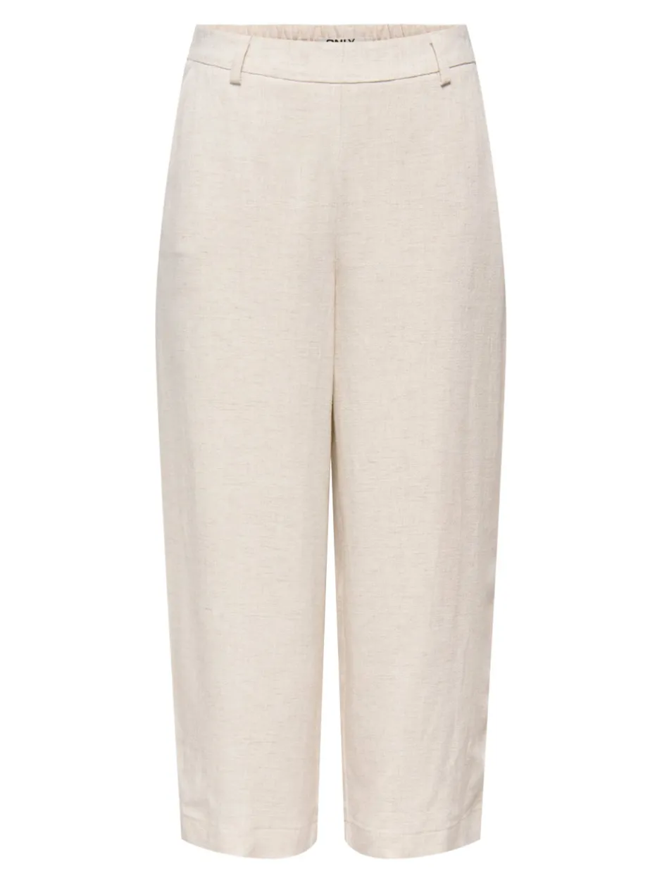 Best ONLSIESTA Cropped fit Hør Culottebukser Dame Bukser
