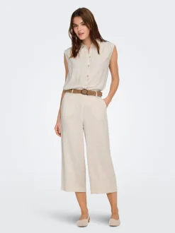 Best ONLSIESTA Cropped fit Hør Culottebukser Dame Bukser