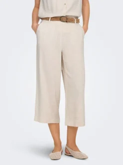 Best ONLSIESTA Cropped fit Hør Culottebukser Dame Bukser